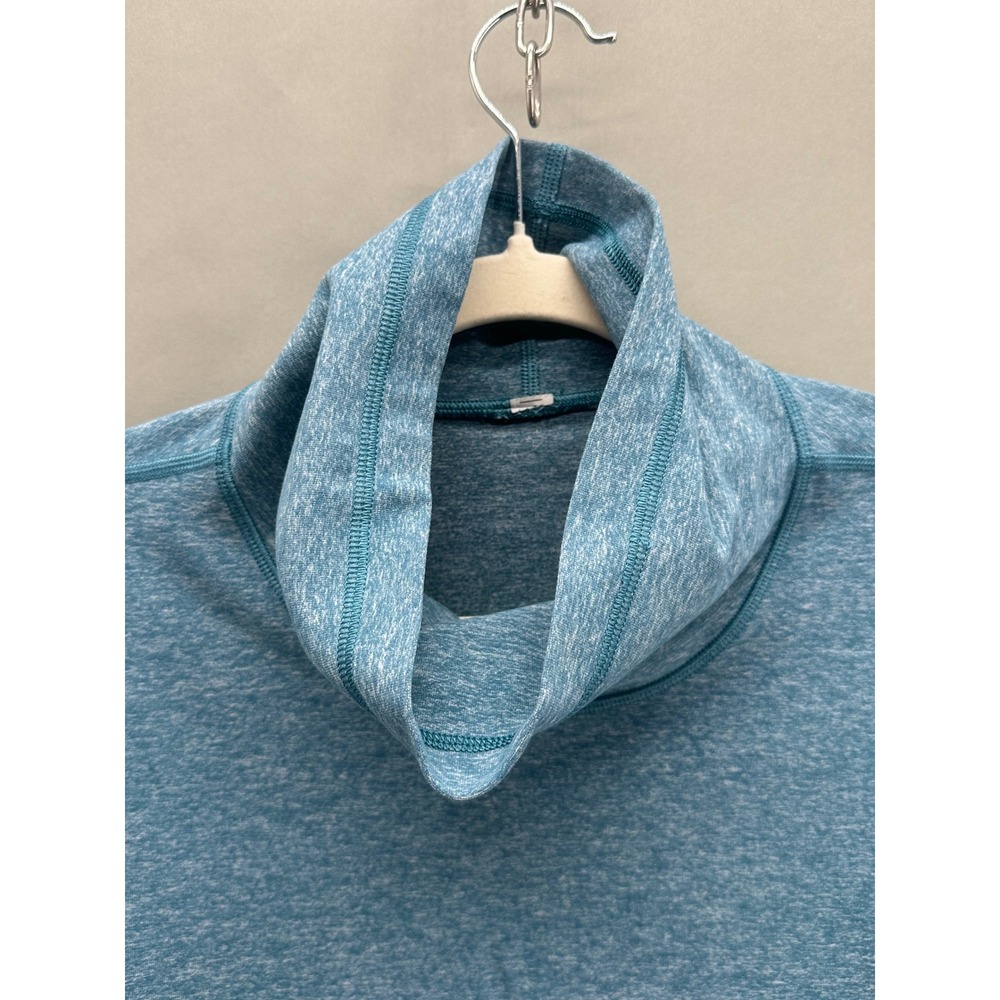 Lululemon Ready to Rulu Pullover Teal Blue Funnel Neck Size 6 Athleisure Workout - Picture 4 of 8